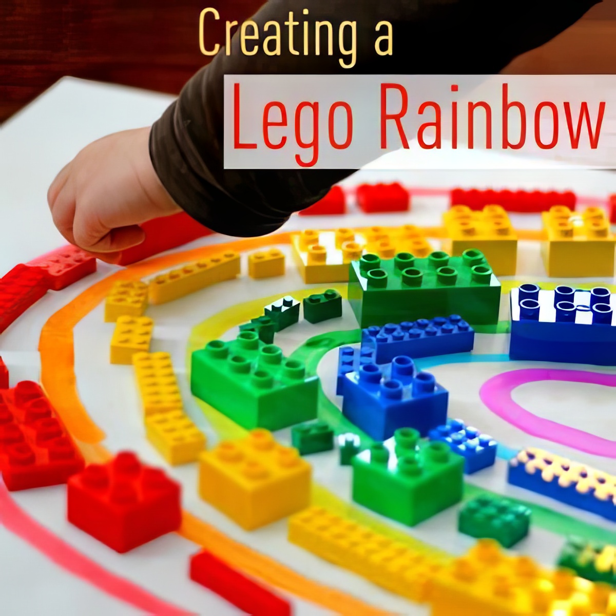 LEGO Rainbow, creative colorful LEGO Rainbow