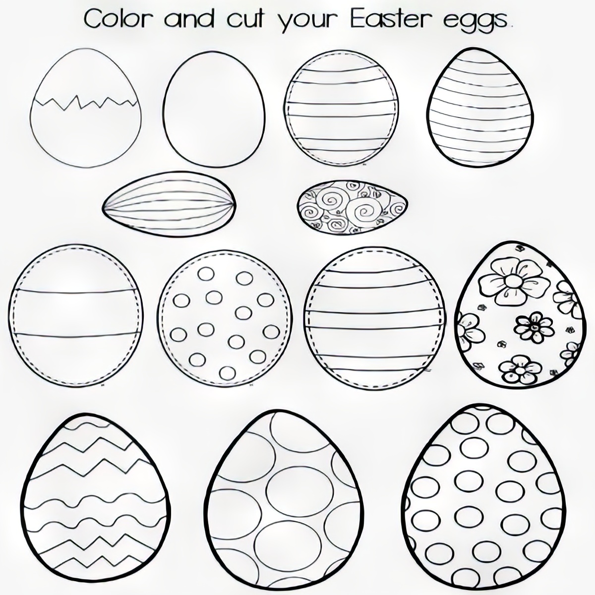 Easter Egg Wreath easter coloring pages free and printable