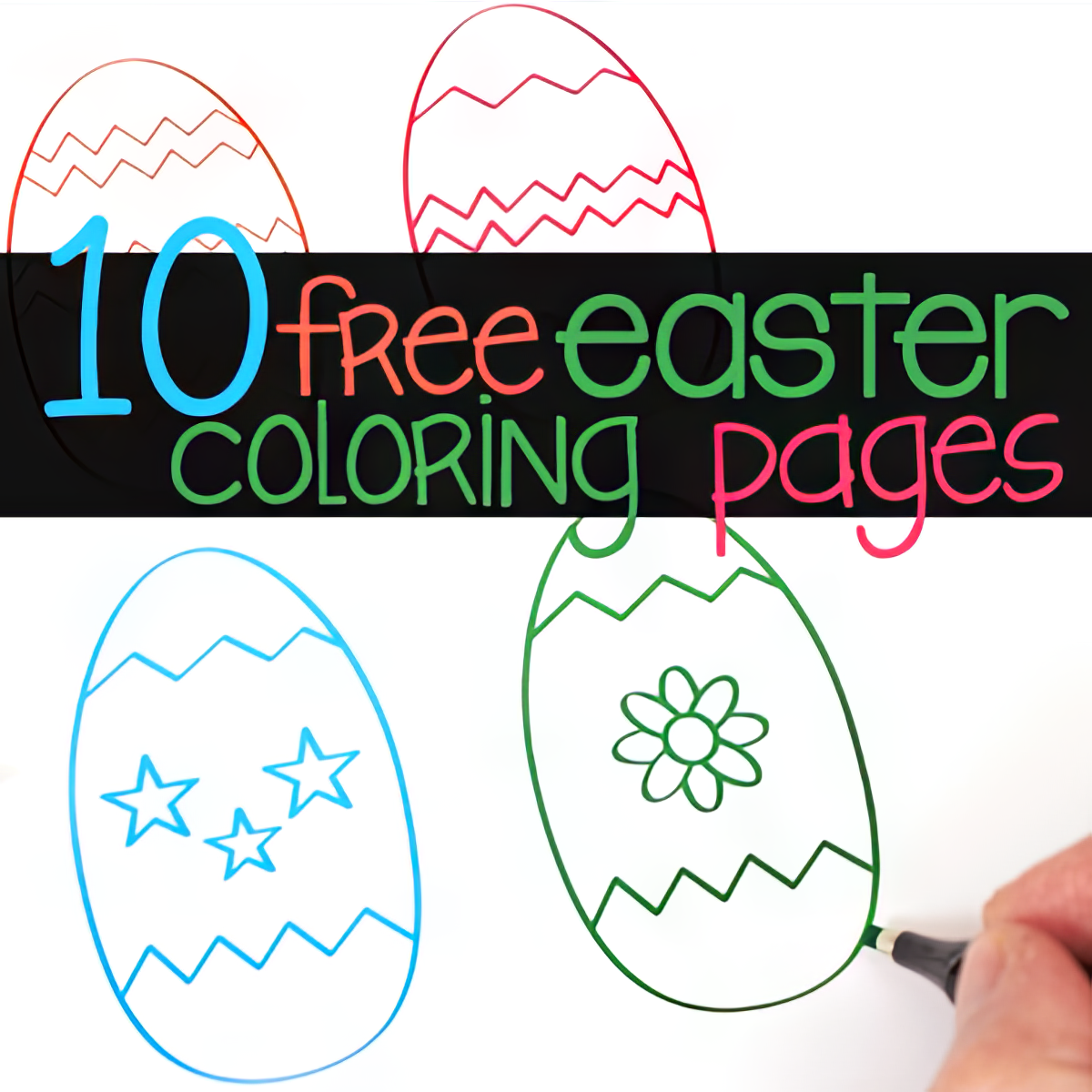 free easter coloring pages collage cover photo