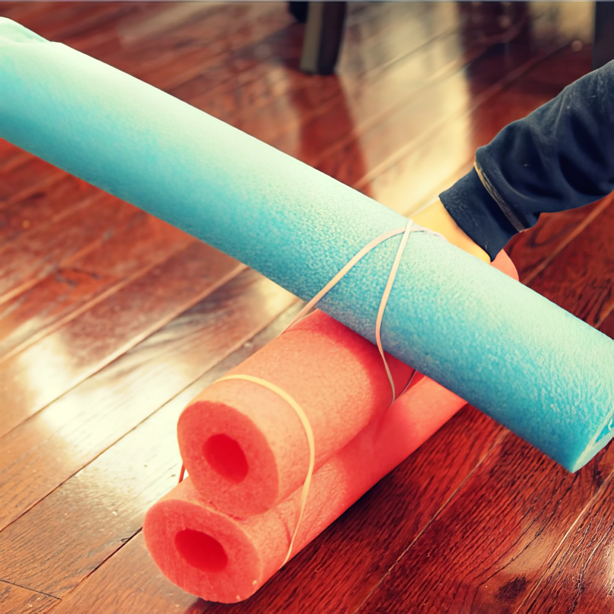 simple pool noodle catapult