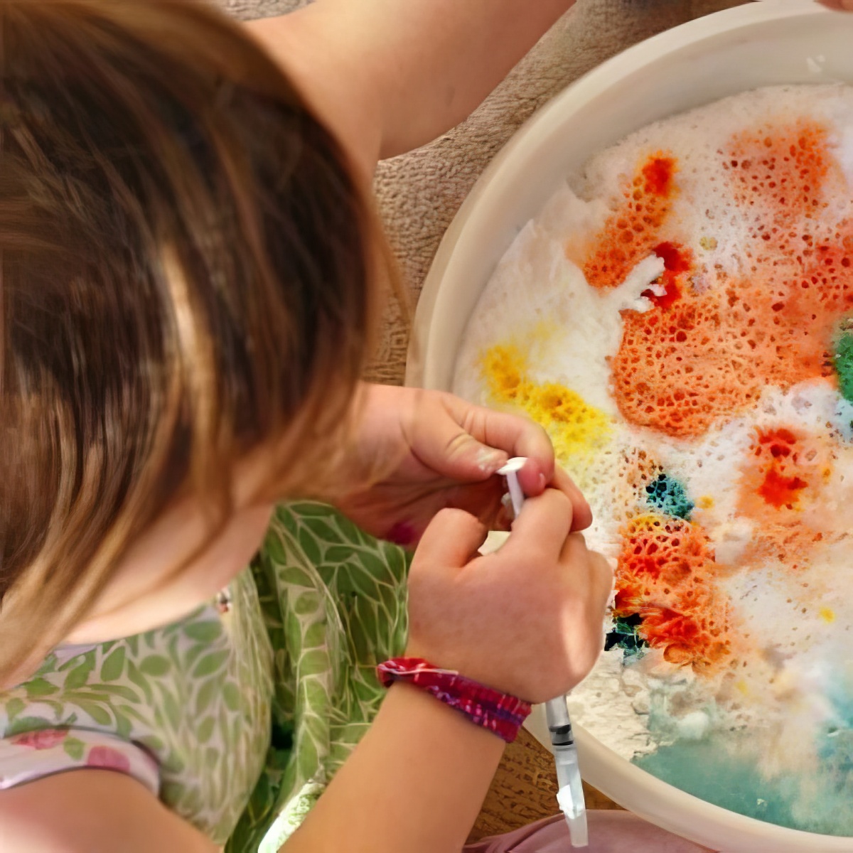 how to make lava, learning activities for 2-year-olds, colorful science
