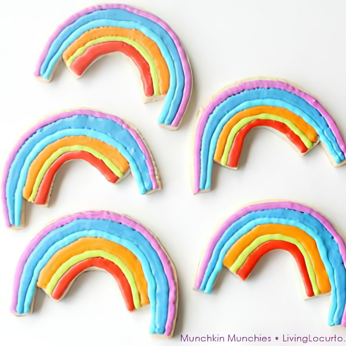 colorful cloud jars Rainbow Cookies lunchbox treats for kids