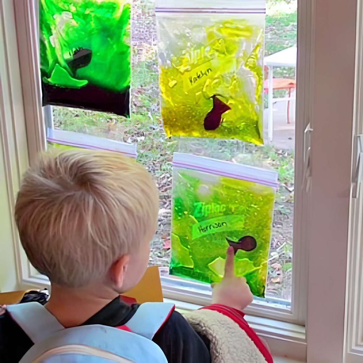 Squishy Bags, squishy aquariums, learning activities for 2-year-olds, toddler activities