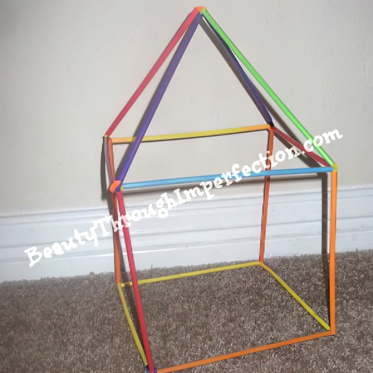 Straws and pipe cleaners, learning activities for 2-year-olds, build your own house