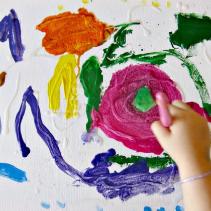 glueoncanvas,  16 Easy Art Activities For Your 4 Year Old