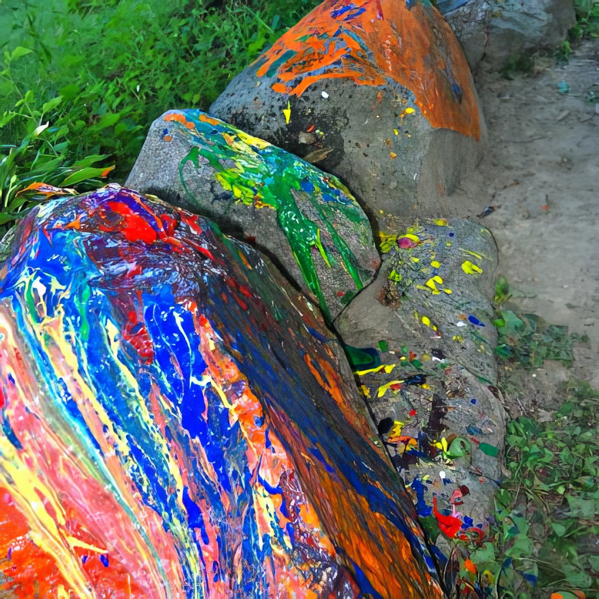 painting rocks, easy art activities, 13 Easy Art Activities For Your 5-Year-Old, colorful art activities, activities with colors, art activities for 5-year-olds