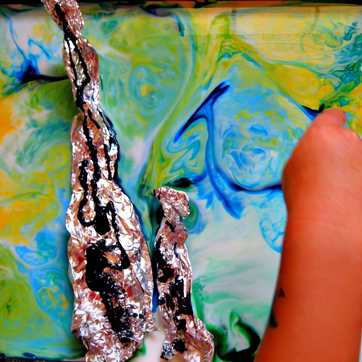 starrynightmilkpainting, fun art activities for 2-year-olds, toddler fun arts and crafts