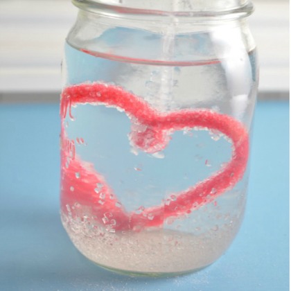 borax crystal hearts, 17 lovely heart craft ideas, valentine projects, valentines art, heart arts for kids, heart crafts, easy valentine projects