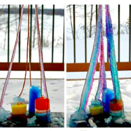 colorful icicles, Snow-Themed Science Activities