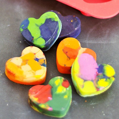 heart crayons, 17 lovely heart craft ideas, valentine projects, valentines art, heart arts for kids, heart crafts, easy valentine projects