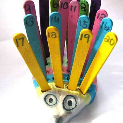 hedgehog-fine-motor-skills-with-math-and-colors, Number Learning Activities For Preschoolers