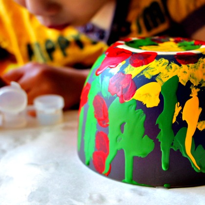 painted bowl, gifts for teachers kids can make