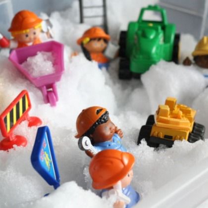 snow sensory bin, Indoor Snow Play Ideas for Kids