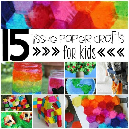 Tissue Paper Crafts For Kids to do at home!