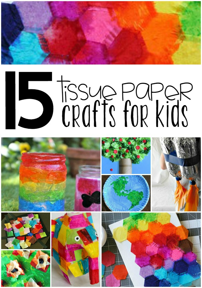 tissue paper collage art projects for kids