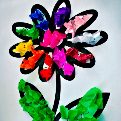 TISSUE PAPER FLOWERS, Colorful and Fabulous Flower Activities for Kids!