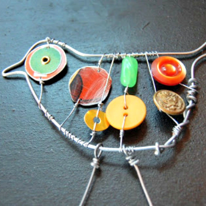 button bird, Super Cute Button Crafts for preschoolers
