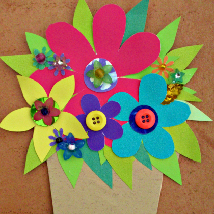 button card, Super Cute Button Crafts for preschoolers