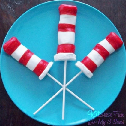 cat in the hat, marshmallow activities, Yummy marshmallow activities for kids of all ages