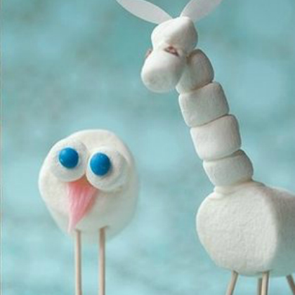 more animals, marshmallow activities, Yummy marshmallow activities for kids of all ages