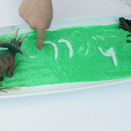 Dinosaur Sensory Writing Tray, Delightful Dinosaur Activities for Kids