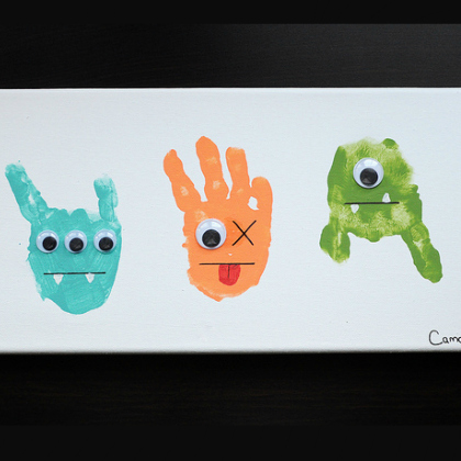 Monster handprint crafts for that out for that out of  this world toddlers of  yours!