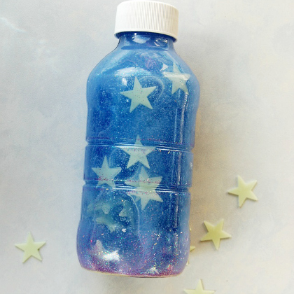 count the stars, sensory bottles for toddlers, toddler activities, creative bottles, DIY sensory bottle ideas