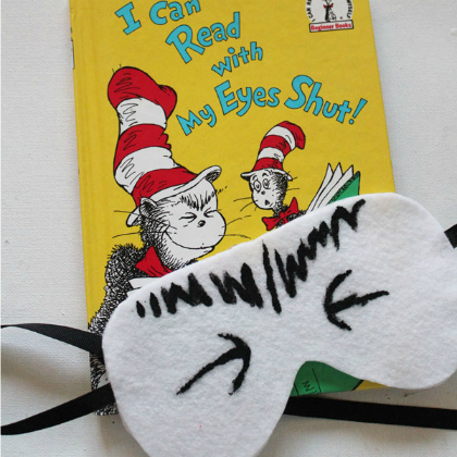 eyes shut mask,  dr seuss inspired crafts, dr. seuss, projects dr. seuss, toddlers
