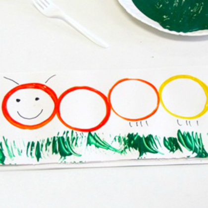Print Caterpillars With Cups and Forks for preschoolers!