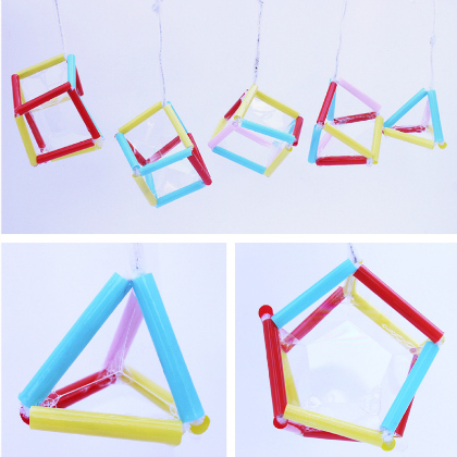 geometry bubbles, Silly Straw Activities for 5-Year-Olds