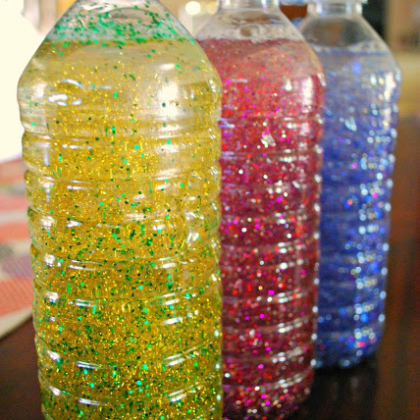 glitter calming,  sensory bottles for toddlers, toddler activities, creative bottles, DIY sensory bottle ideas
