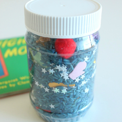 Goodnight Moon I Spy Discovery Bottle. Sensory Bottle.