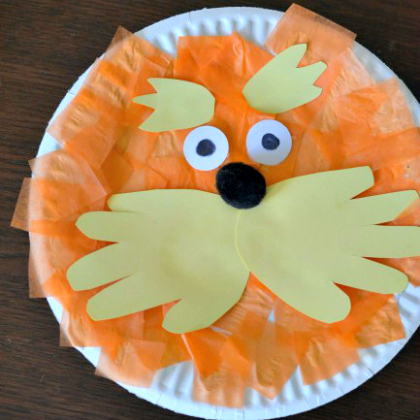 lorax,  dr seuss inspired crafts, dr. seuss, projects dr. seuss, toddlers