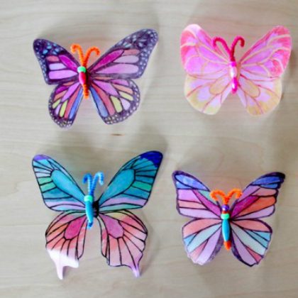 Make this colorful milk jug butterflies together with your kids now!