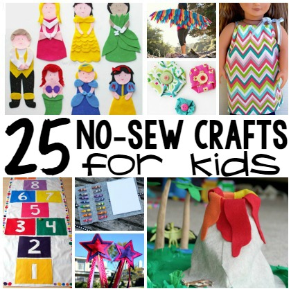 no-sew crafts for kids, creative no sew crafts