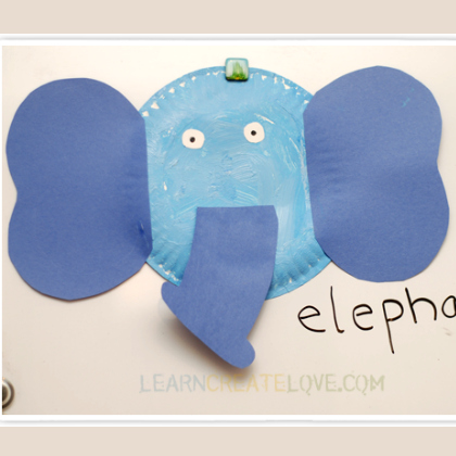 paper plate elephant for kindergarteners!