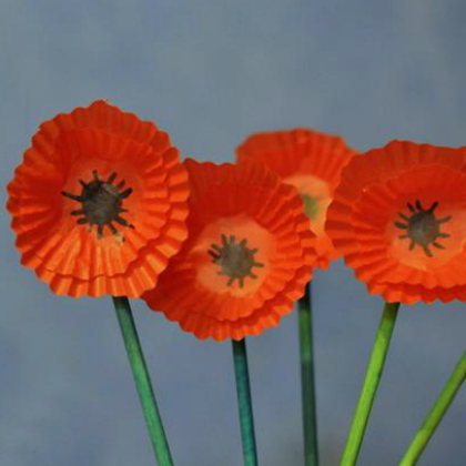 poppies-Cupcake Liners-craft-play-ideas-for kids-of-all-ages-easy-diy