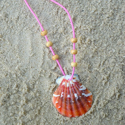 shell necklace, Under the Sea Crafts for Kids