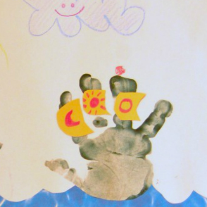 Create this little ship handprint craft with the toddlers today 
