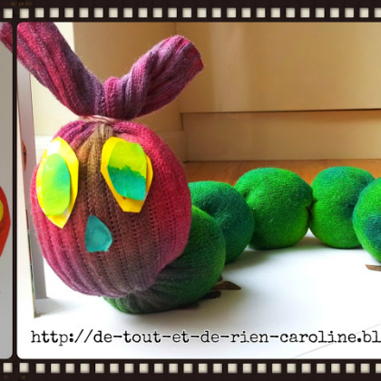 No-Sew Sock Caterpillar for preschoolers!