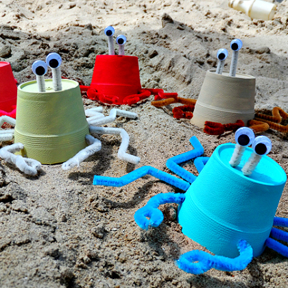 styrofoam cup crabs, Under the Sea Crafts for Kids