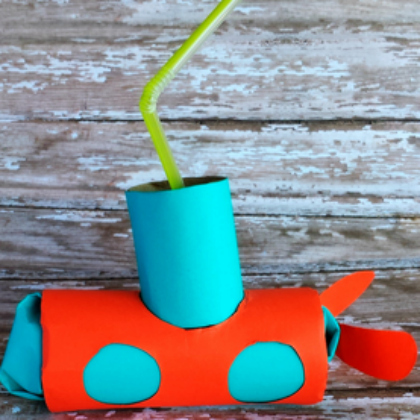 submarine, Silly Straw Activities for 5-Year-Olds