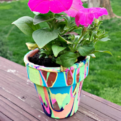 flower pot 25 groovy colorful tie dye art crafts for kids toddlers preschoolers