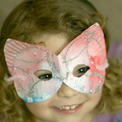 paper plate fairy mask