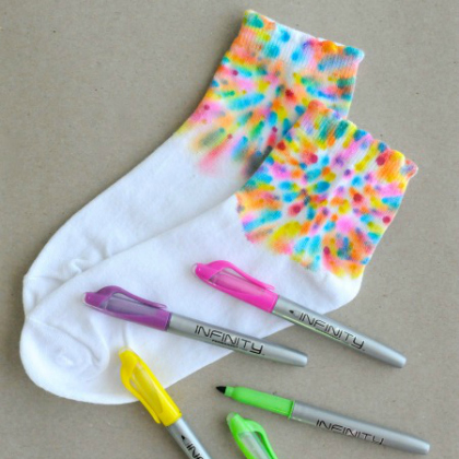 socks 25 groovy colorful tie dye art crafts for kids toddlers preschoolers