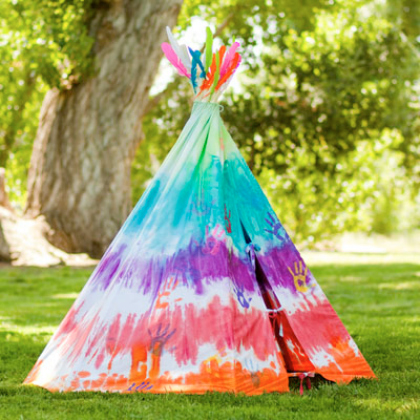 tee pee 25 groovy colorful tie dye art crafts for kids toddlers preschoolers