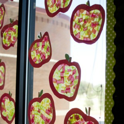 stained glass apples