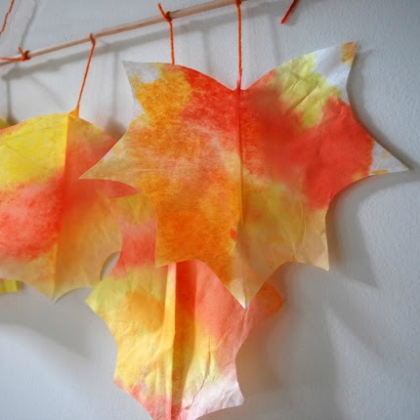 coffee filter leaves, Fall Leaf Crafts for Preschoolers, autumn art ideas, fall art projects, crafts for kids, leaf arts, fall leaf arts for kids, activities for preschoolers