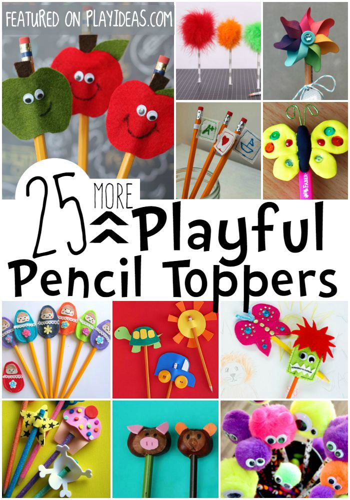 more playful pencil toppers for kids