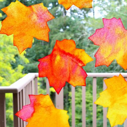 Leaf Sun Catchers (Fun at Home with Kids)